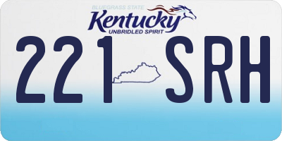 KY license plate 221SRH