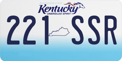 KY license plate 221SSR