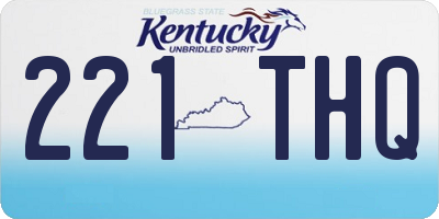 KY license plate 221THQ