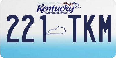 KY license plate 221TKM