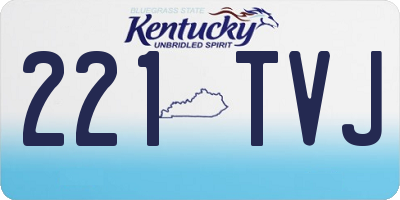 KY license plate 221TVJ