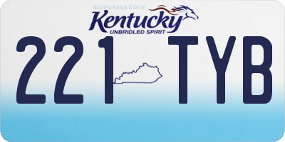 KY license plate 221TYB