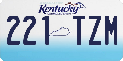 KY license plate 221TZM