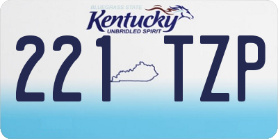 KY license plate 221TZP