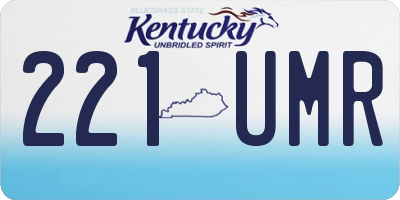 KY license plate 221UMR
