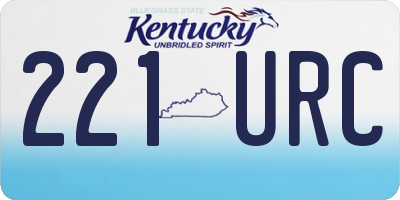 KY license plate 221URC