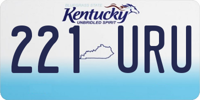 KY license plate 221URU