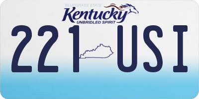 KY license plate 221USI