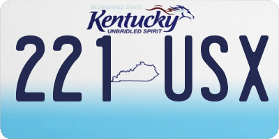 KY license plate 221USX