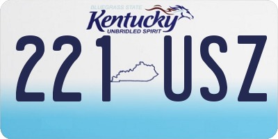 KY license plate 221USZ