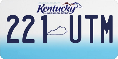 KY license plate 221UTM