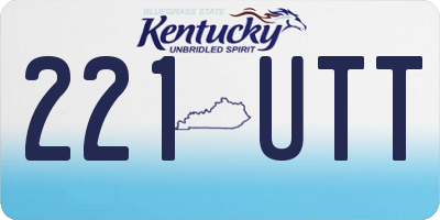 KY license plate 221UTT