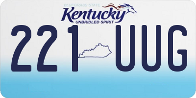 KY license plate 221UUG