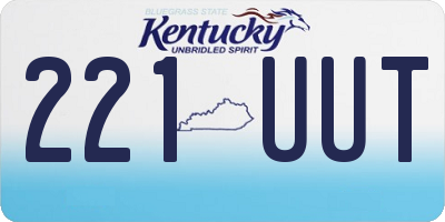 KY license plate 221UUT
