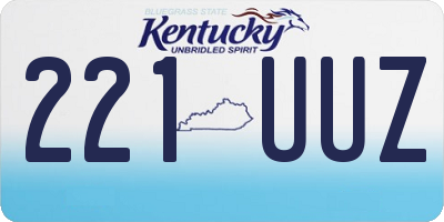 KY license plate 221UUZ