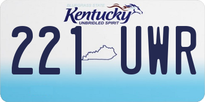 KY license plate 221UWR