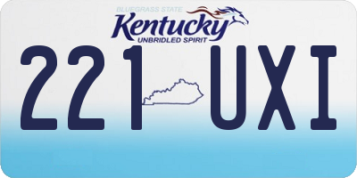 KY license plate 221UXI