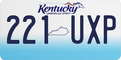 KY license plate 221UXP