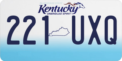 KY license plate 221UXQ