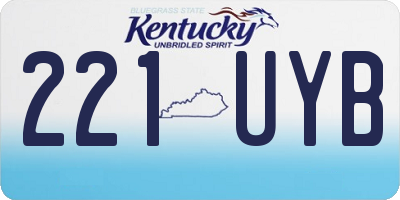 KY license plate 221UYB