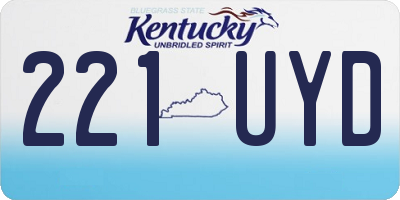 KY license plate 221UYD