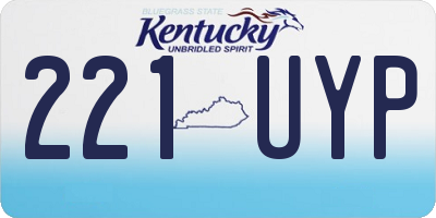 KY license plate 221UYP