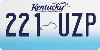KY license plate 221UZP