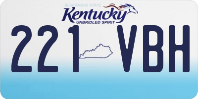 KY license plate 221VBH