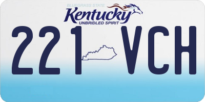 KY license plate 221VCH