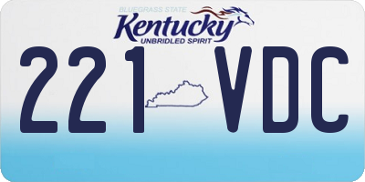 KY license plate 221VDC