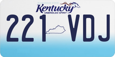 KY license plate 221VDJ
