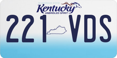 KY license plate 221VDS