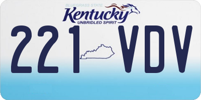 KY license plate 221VDV