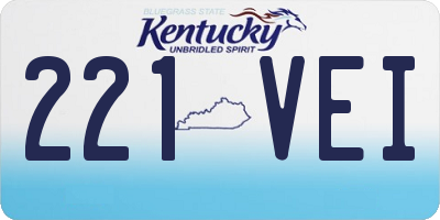 KY license plate 221VEI