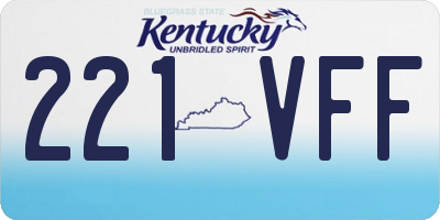 KY license plate 221VFF
