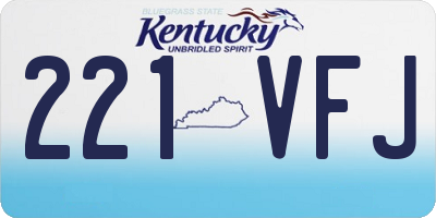 KY license plate 221VFJ