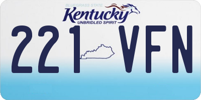 KY license plate 221VFN
