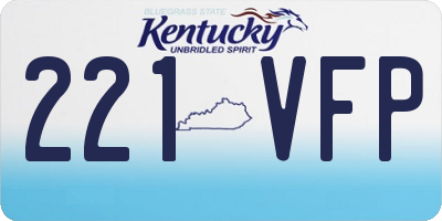 KY license plate 221VFP