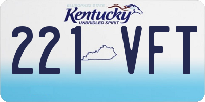 KY license plate 221VFT
