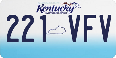 KY license plate 221VFV