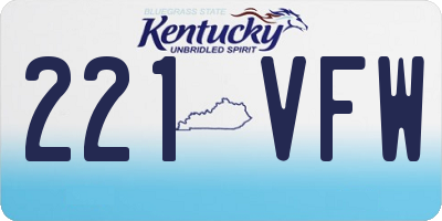 KY license plate 221VFW
