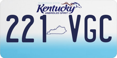 KY license plate 221VGC