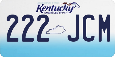 KY license plate 222JCM