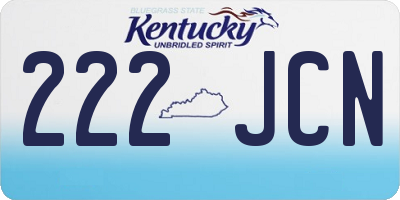 KY license plate 222JCN