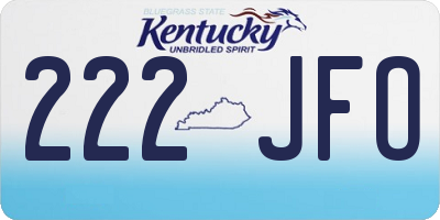 KY license plate 222JFO