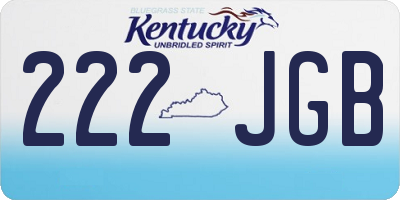 KY license plate 222JGB