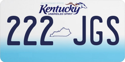 KY license plate 222JGS