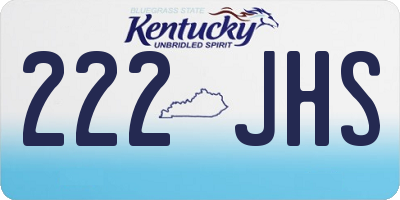 KY license plate 222JHS