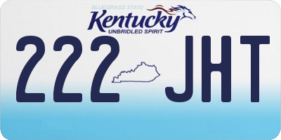 KY license plate 222JHT
