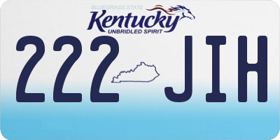 KY license plate 222JIH